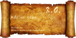 Kósz Olga névjegykártya